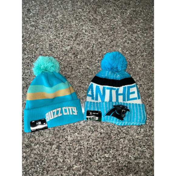 Carolina Panthers and Charlotte Hornets Buzz City Beanie Hats - Picture 2 of 7